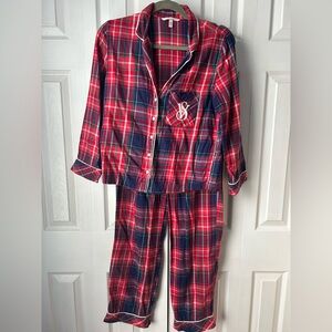 Gorgeous Victoria's Secret red plaid pajama set - size XS excellent condition